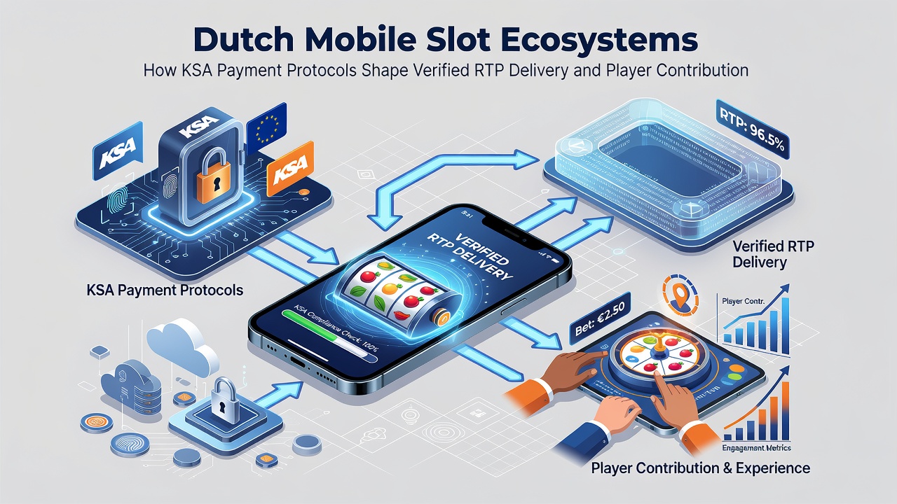 Diagram van KSA betaalprotocollen die RTP data integreren met speler limieten in mobiele interfaces