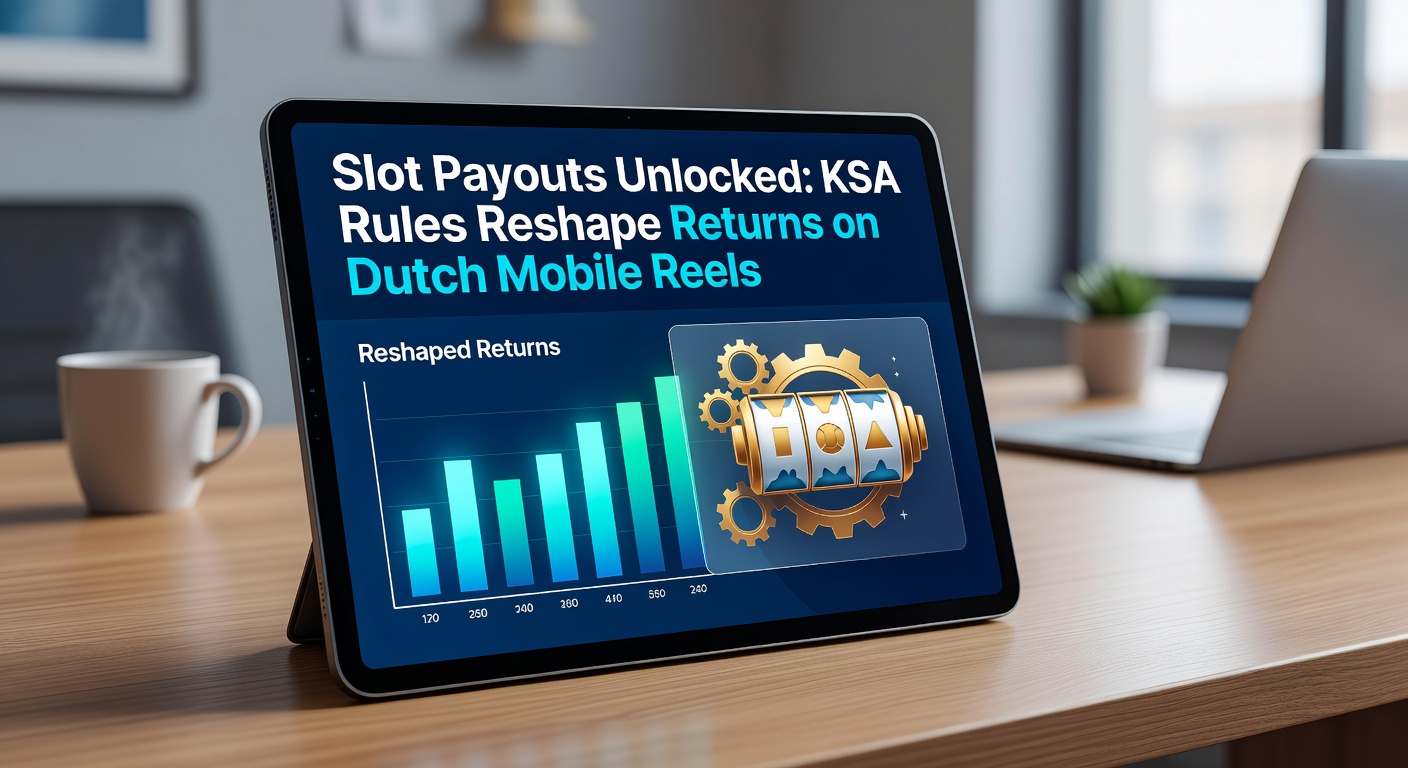 Grafiek met RTP-percentages en KSA-regelgeving, tonend stijging in uitbetalingen voor mobiele slots in Nederland