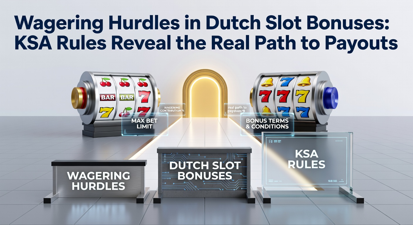 Grafiek die wagering requirements illustreert bij Nederlandse online slots, met KSA-logo en bonusvoorwaarden